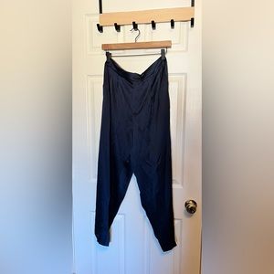 Navy Silky Wide-leg Madewell Pant